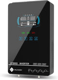 SUMRY Hybrid Solar Inverter  4000W DC 24V to AC 120V Pure Sine Wave Power Converter  Glass Top Cover with LCD Display  140A MPPT Charge Controller  Supports Battery-Less or AGM Lithium Battery