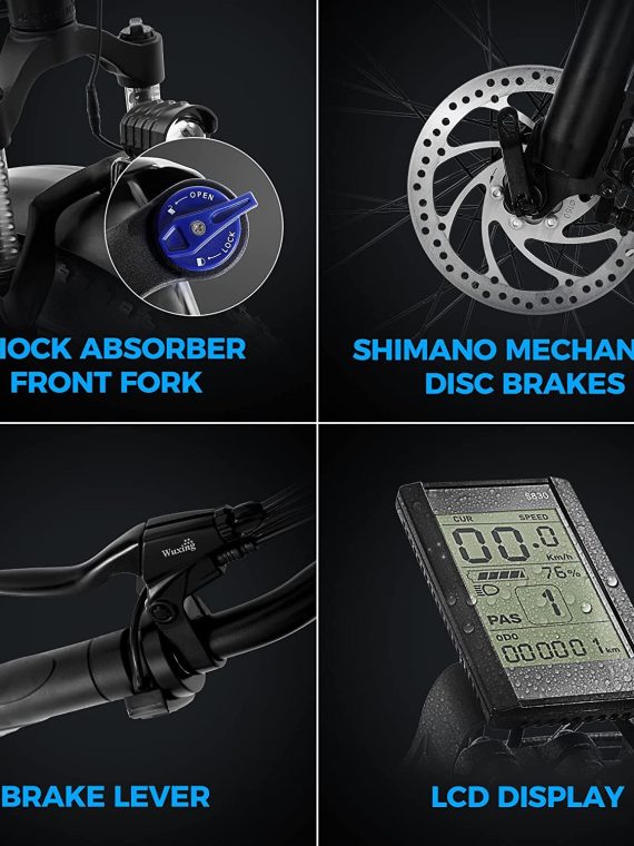 Outdoor electric bike with 48V/15Ah lithium battery ??Black