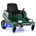 12V Kids Ride-On Lawn Mower with 360�� Twist & Turn, Dual Control Sticks, LED Lights, Toddler Electric Car Toy for Boys & Girls Aged 3-8