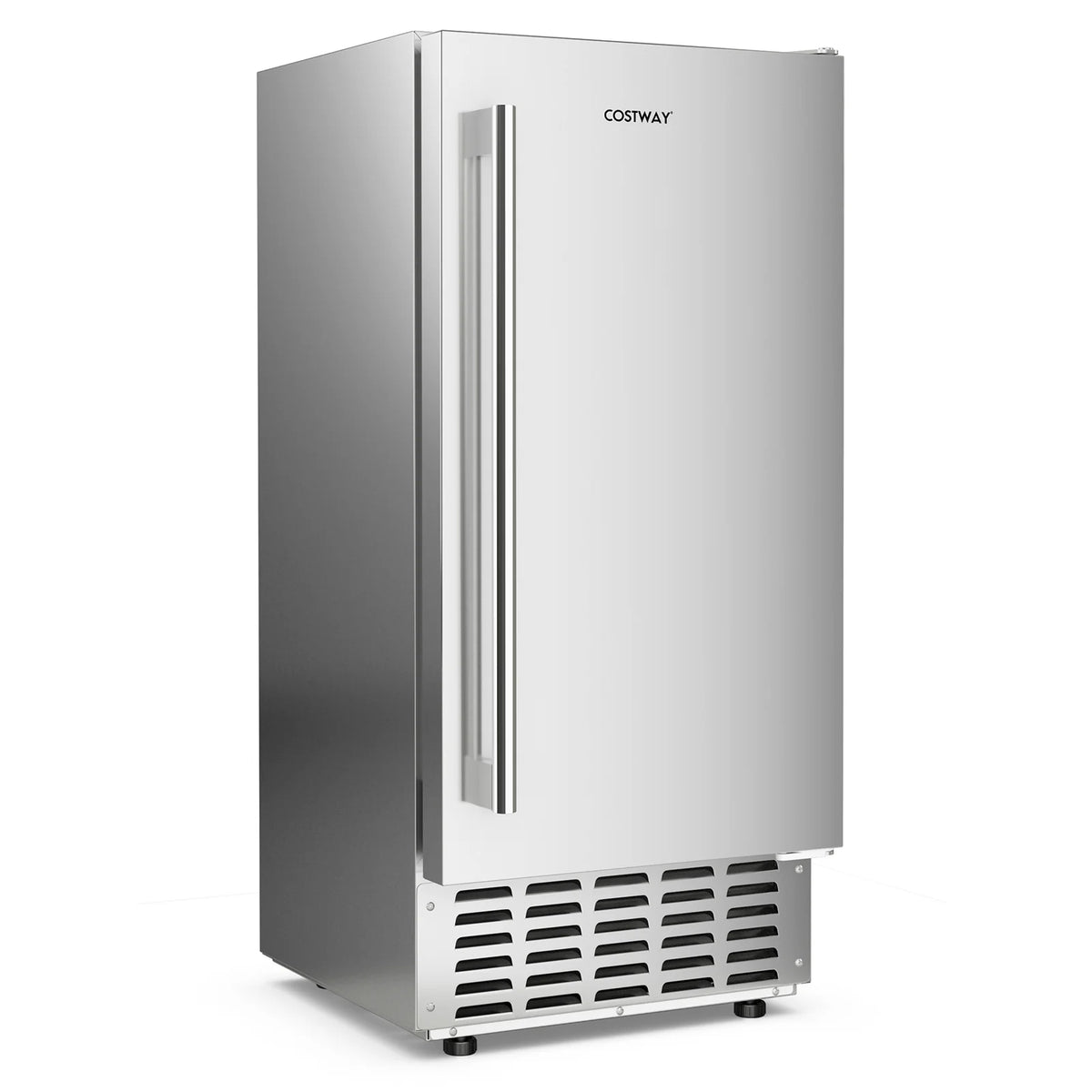 80 lbs/Day Under Counter Nugget Ice Maker, 15" Built-in Freestanding Ice Machine with Self-Cleaning, LCD Panel & 24H Timer for Home & Commercial Use