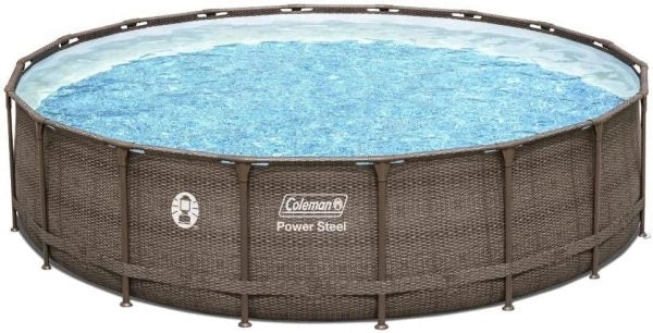 Coleman 18 x 48 Power Steel Frame Above Ground Swimming Pool Set