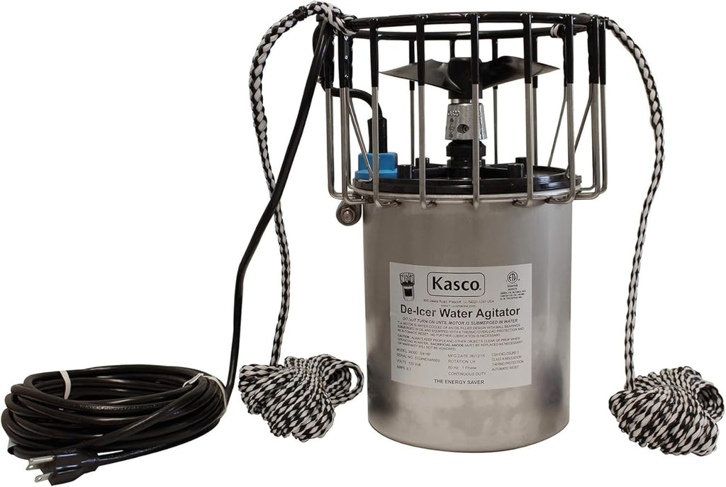 Kasco Deicer 3/4 HP Lake & Pond De-icer 120V �C Single Phase with 50 Ft Electric Power Cord | Water Deicer for Ponds  Lakes & Dock Bubbler
