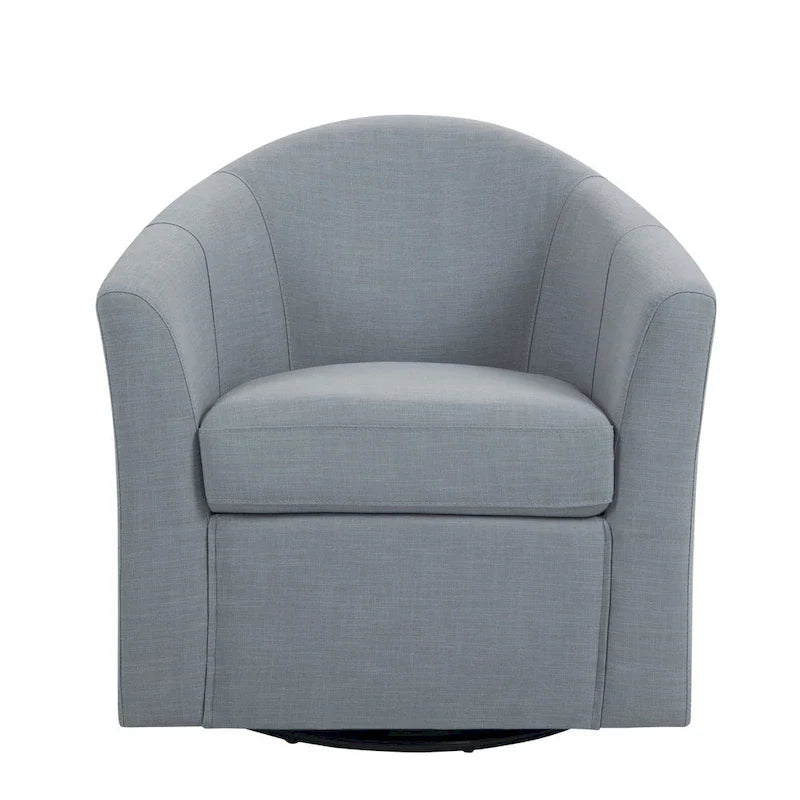 Set of 2 Modern Upholstered Swivel Barrel Chair Living Room Accent Chair