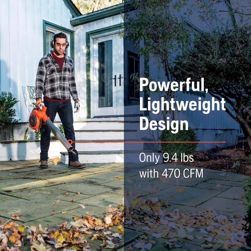 Husqvarna 125B Gas Leaf Blower  28-cc 1.1-HP 2-Cycle Handheld Leaf Blower  470-CFM  170-MPH  12.5-N Powerful Clearing Performance and Ergonomic Design  Gifts for dad
