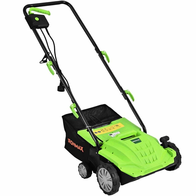 2-in-1 Electric Lawn Dethatcher & Scarifier, 12 Amp 13" Corded Grass Dethatcher with 40L Collection Bag