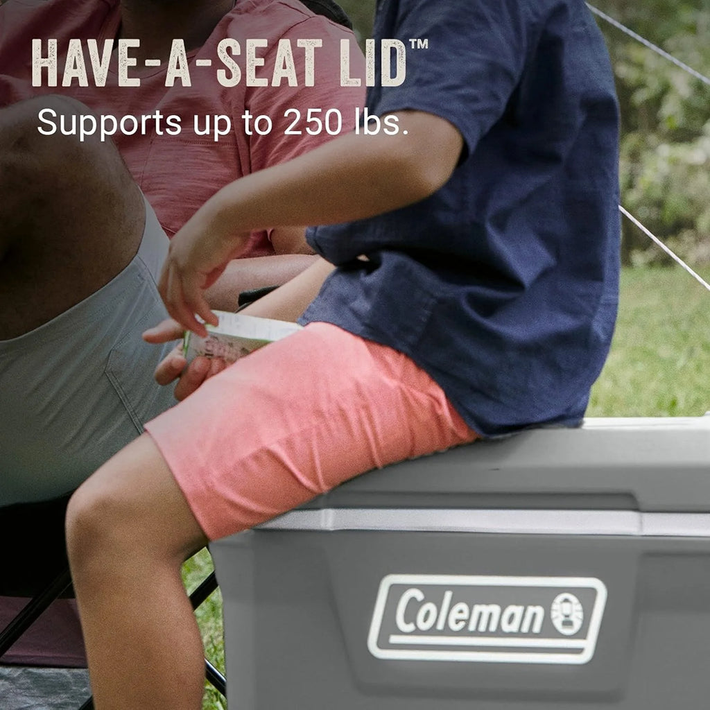 Coleman Classic Series Insulated Portable Wheeled Cooler, Leak-Resistant Outdoor Hard Cooler Keeps Ice up to 5 Days, 100-Quart