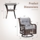 3 Pieces Outdoor Swivel Rocker Set with Small Side Table