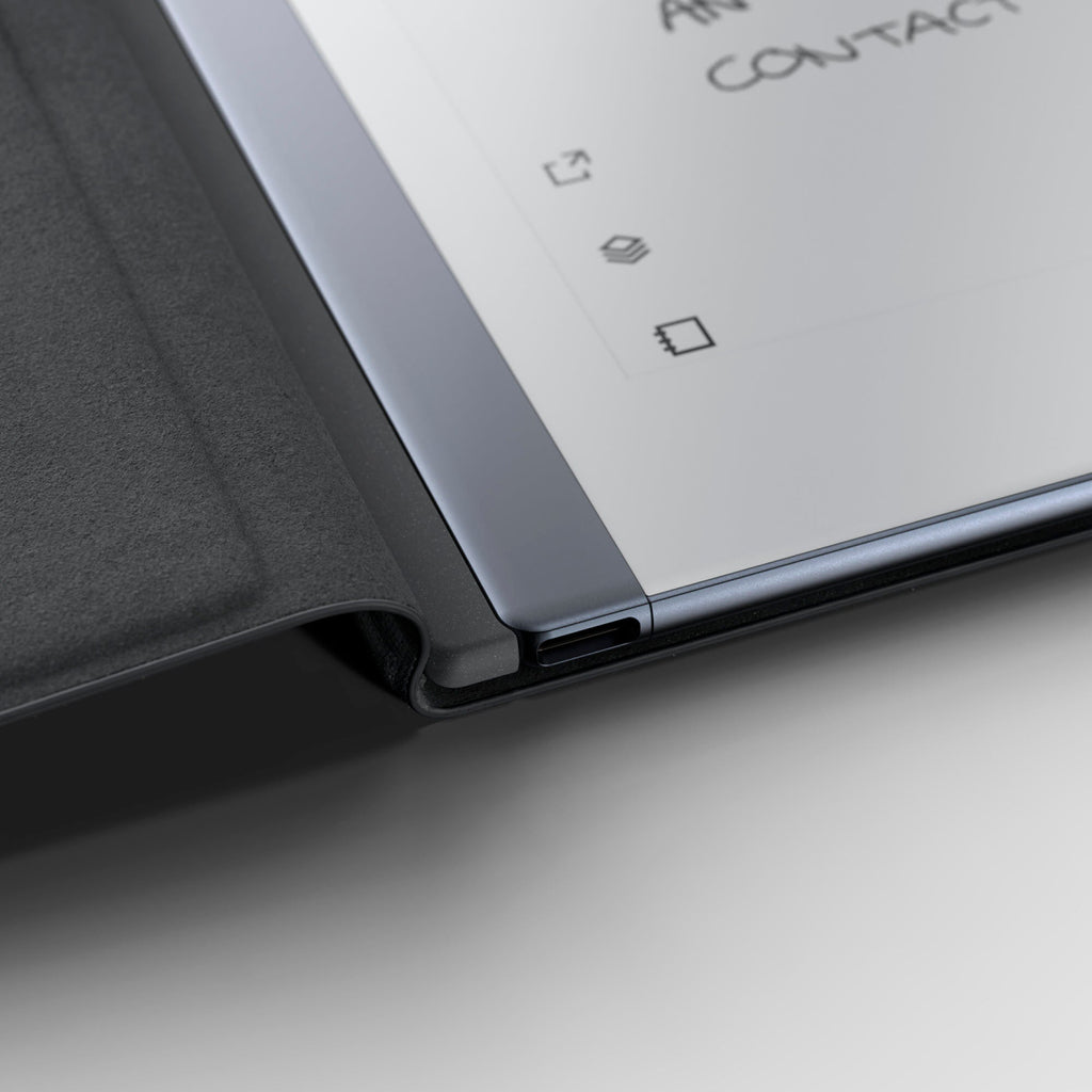 reMarkable 2 �C 10.3�� Paper Tablet with Marker Plus and Premium Leather Book Folio �C Black