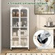 Storage Cabinet with Wheels and Adjustable Shelves