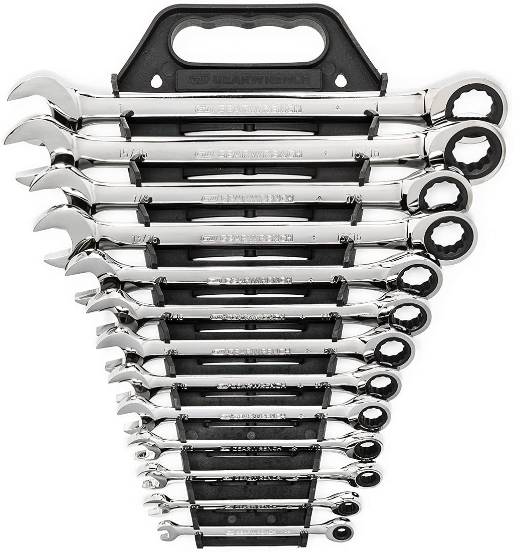 GEARWRENCH 12 Point Ratcheting Combination Wrench Set