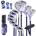 Women's Right Hand Complete Golf Club Set, 12 Pieces Golf Club Package Set with 460CC Driver, Irons 5-SW, Putter, Golf Cart Bag & Rain Hood