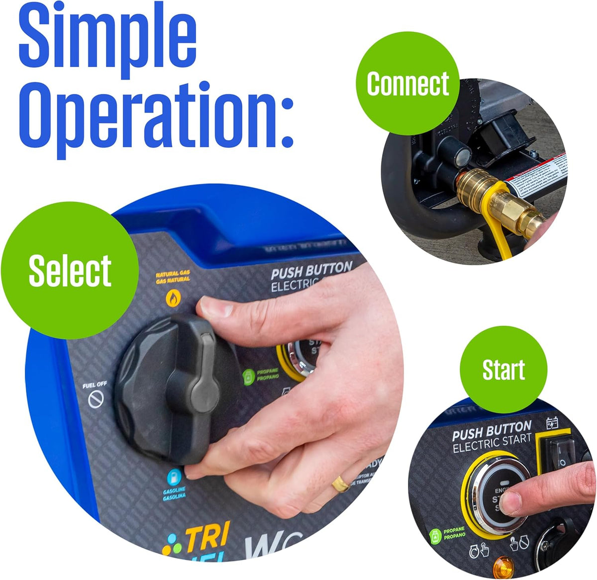Westinghouse 14500 Peak Watt Tri-Fuel Home Backup Portable Generator  Remote Electric Start  Transfer Switch Ready  Gas  Propane  and Natural Gas Powered