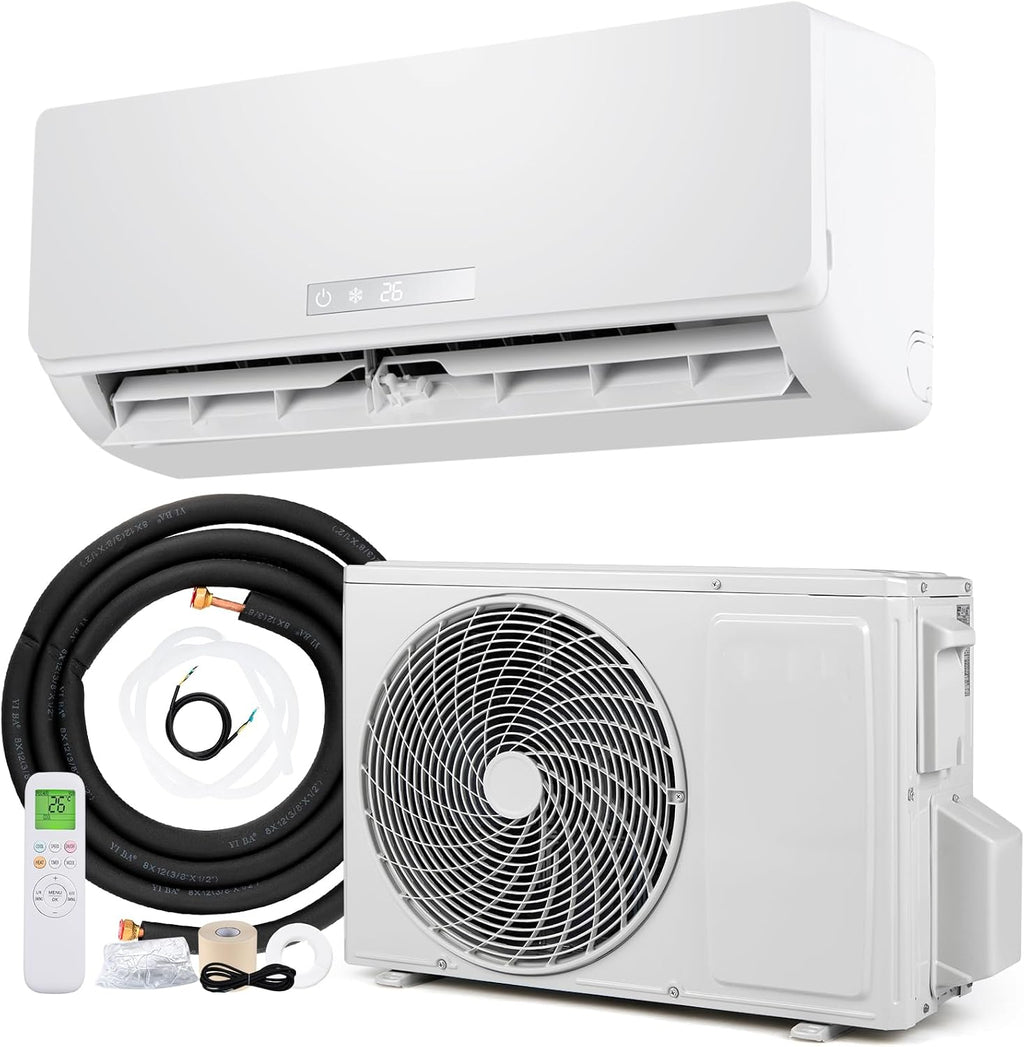TANGZON 18000 BTU Air Conditioner Wall Split, 5 in 1 Air Conditioning Unit Heater Dehumidifier Air Purifier Fan with Heat Pump, Remote & Installation Kit, A++ Rating, Inverter, Wall AC Unit for 116㎡