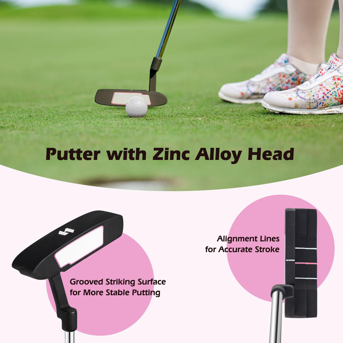 Complete Golf Club Set for Women, 11 PCS Right Handed Golf Clubs with 460CC