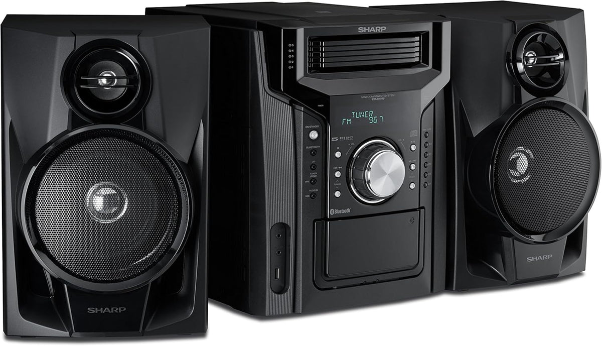 CD-BH950 240W 5-Disc Mini Shelf Speaker System with Cassette and Bluetooth