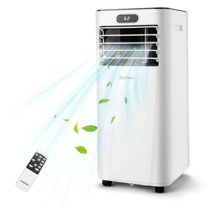 10000 BTU 3-in-1 Portable Air Conditioner Air Cooler Fan Dehumidifier with Remote Control, 24H Timer, Child Lock