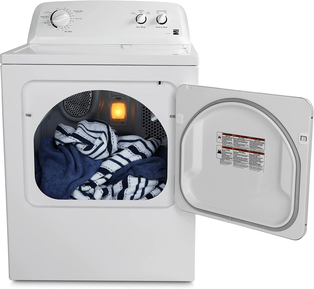 Kenmore 29" Front Load Electric Dryer with Wrinkle Guard and 7.0 Cubic Ft. Total Capacity, White