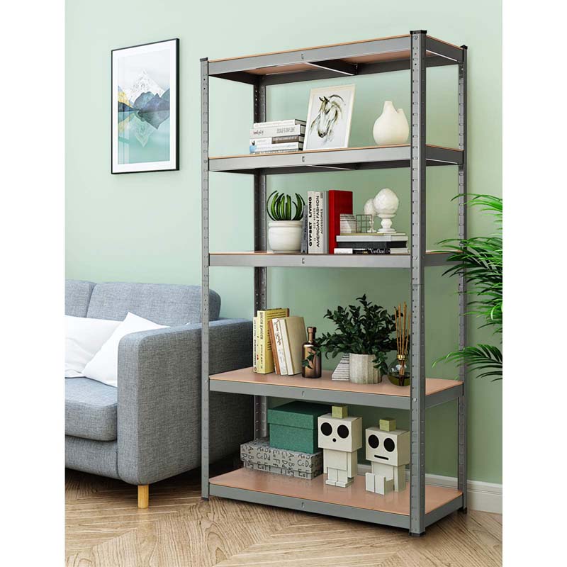 Gray 36" x 16'' x 72" 5-Tier Storage Shelving Unit, 2000 lbs Capacity Heavy Duty Metal Utility Shelves, Adjustable Storage Racks