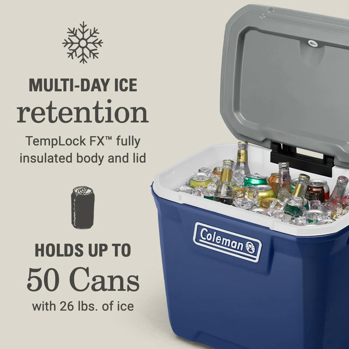 Coleman Classic Series Insulated Portable Wheeled Cooler, Leak-Resistant Outdoor Hard Cooler Keeps Ice up to 5 Days, 100-Quart