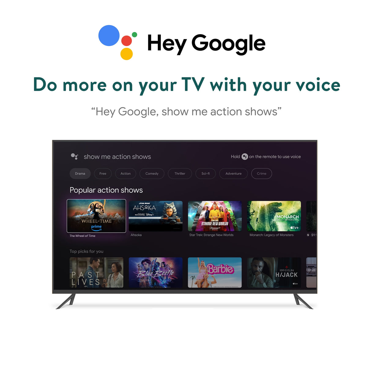 Onn. 4K Pro Streaming Device with Google TV, 4K UHD, Dolby Vision &amp; Atmos, Hands Free Voice Control, Wi Fi 6, Smart Hub