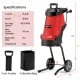 15-AMP Electric Wood Chipper and Shredder Leaf Mulcher with Wheels