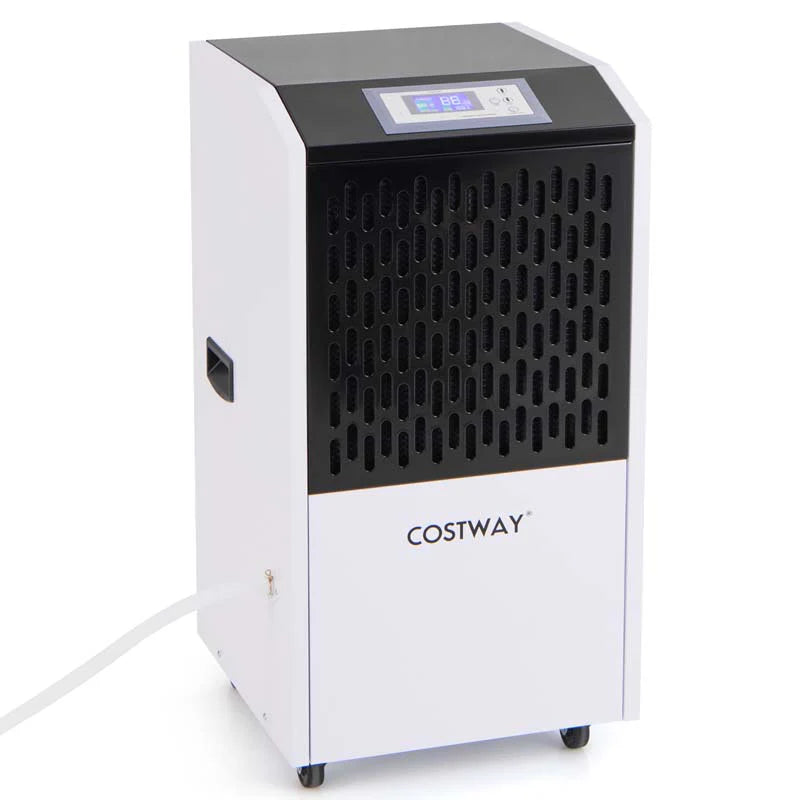 250 Pints Portable Commercial Dehumidifier with Drain Hose & 4 Wheels, Heavy Duty Industrial Dehumidifier for Basement Warehouse