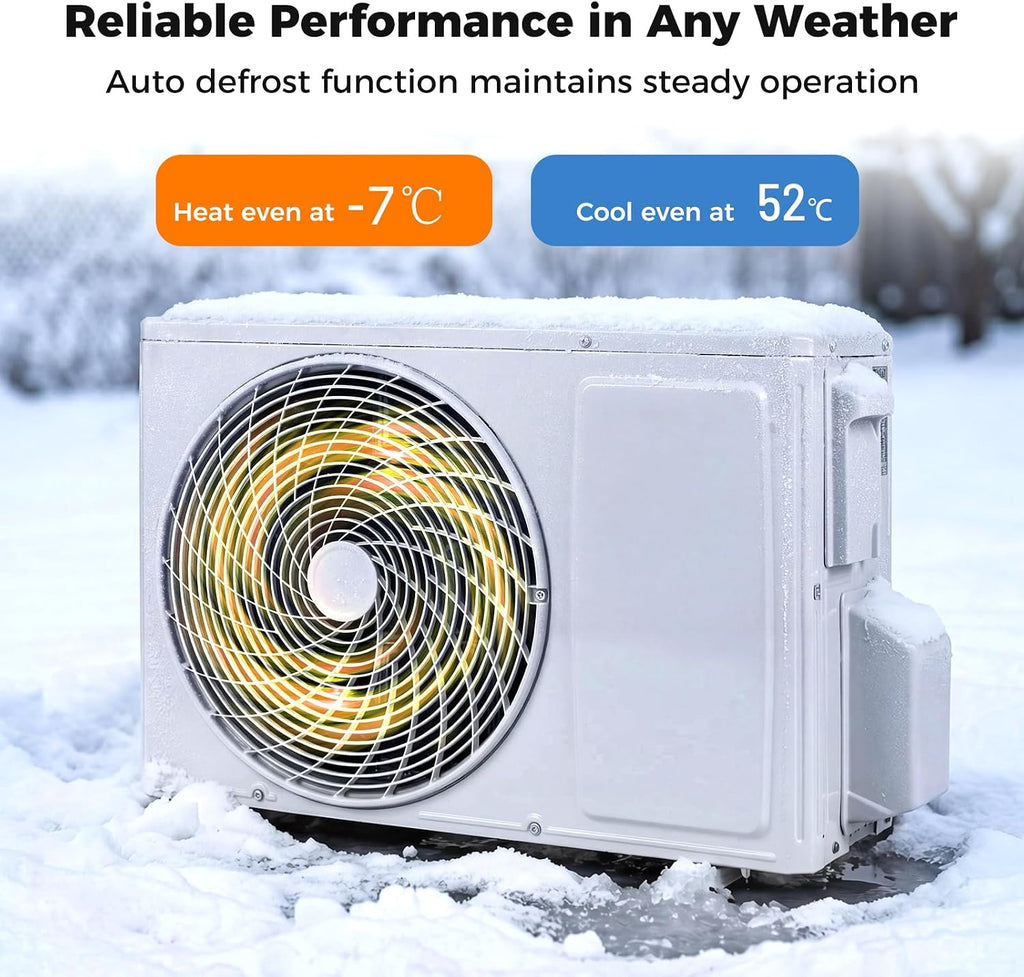 TANGZON 18000 BTU Air Conditioner Wall Split, 5 in 1 Air Conditioning Unit Heater Dehumidifier Air Purifier Fan with Heat Pump, Remote & Installation Kit, A++ Rating, Inverter, Wall AC Unit for 116㎡