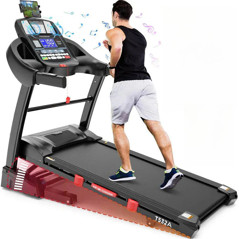 4.5HP Foldable Treadmill, 15 Auto Incline Levels, 10MPH Speed, 300LB Capacity, Home Exercise Machine