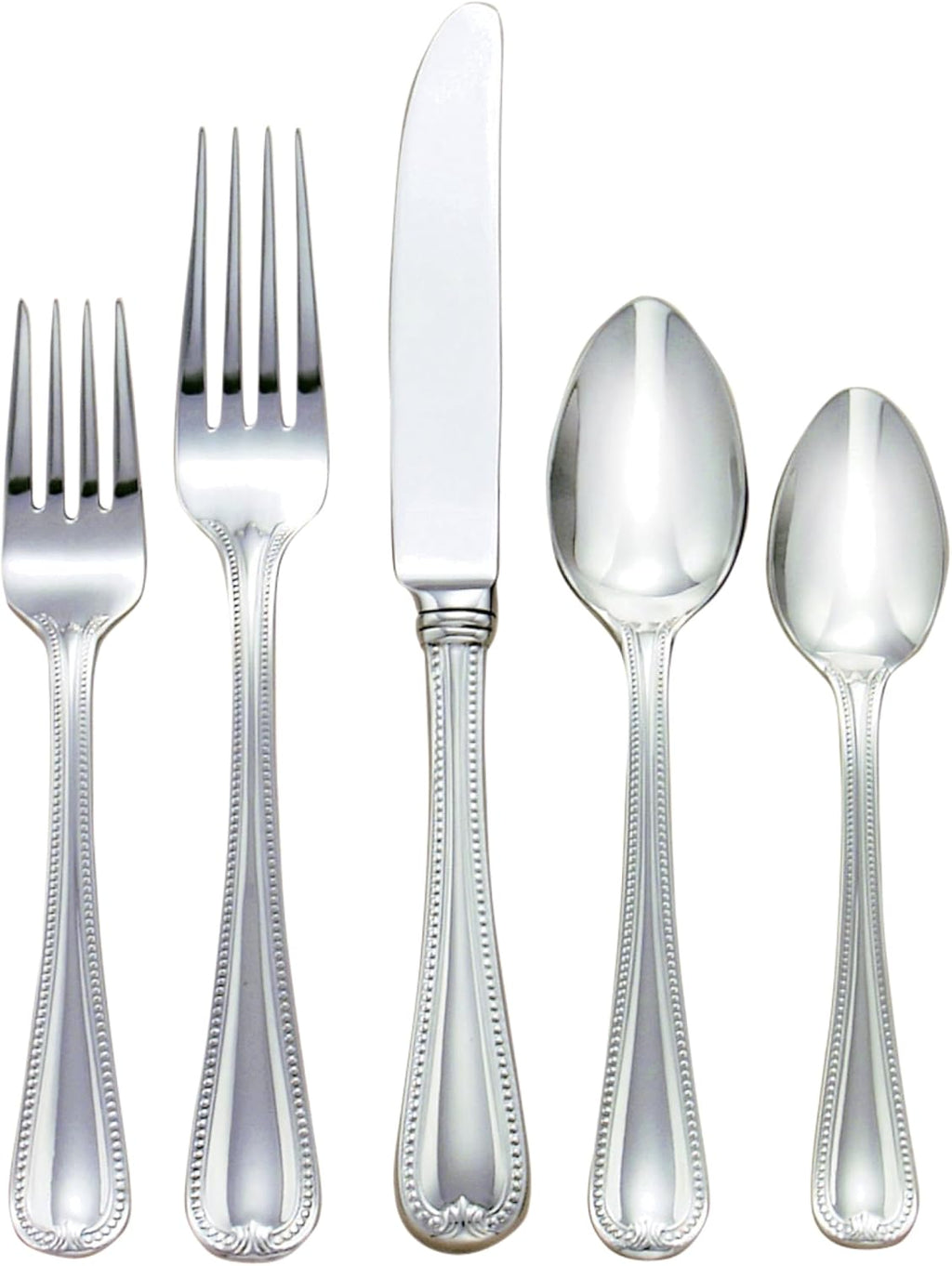 Lenox Silverware Set, Vintage Jewel 20-Piece Flatware Set, Service For 4, 18/10 Stainless Steel, Dishwasher Safe, Knives Spoons And Forks Set, Home And Kitchen Utensils (Silver, 20 Piece)