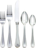 Lenox Silverware Set, Vintage Jewel 20-Piece Flatware Set, Service For 4, 18/10 Stainless Steel, Dishwasher Safe, Knives Spoons And Forks Set, Home And Kitchen Utensils (Silver, 20 Piece)