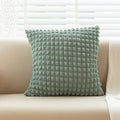 Green Cream-Style Grid Cushion