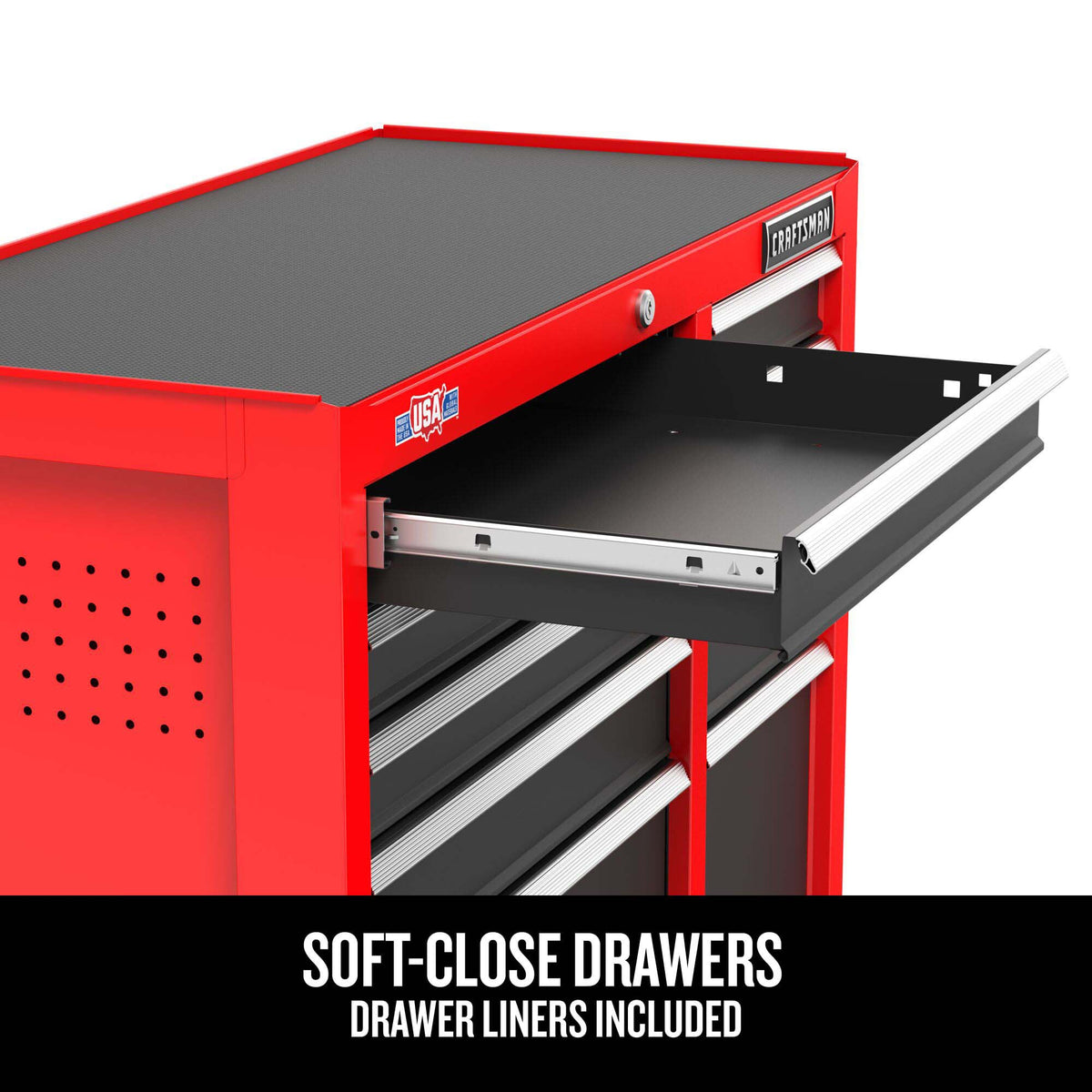 2000 Series 26-in W x 36.5-in H 5-Drawer Steel Rolling Tool Cabinet (Red)