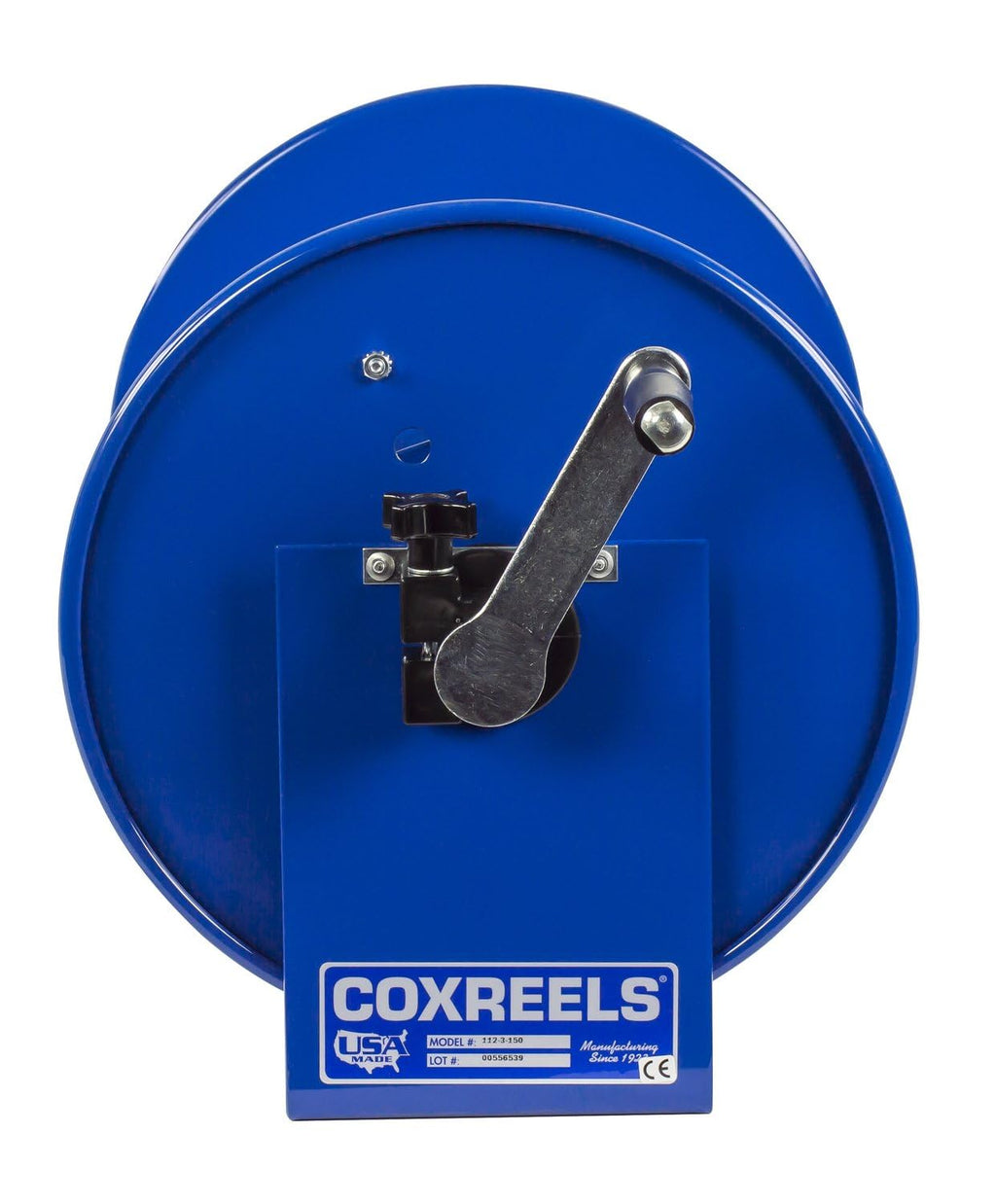 Coxreels 112-3-50 Compact Hand Crank Steel Hose Reel - 4 000 PSI - Holds 3/8" x 50' Length Hose - Perfect for Air Compressor  Garden  Pressure Washer  Electric Hoses (Hose Not Included) Made in USA