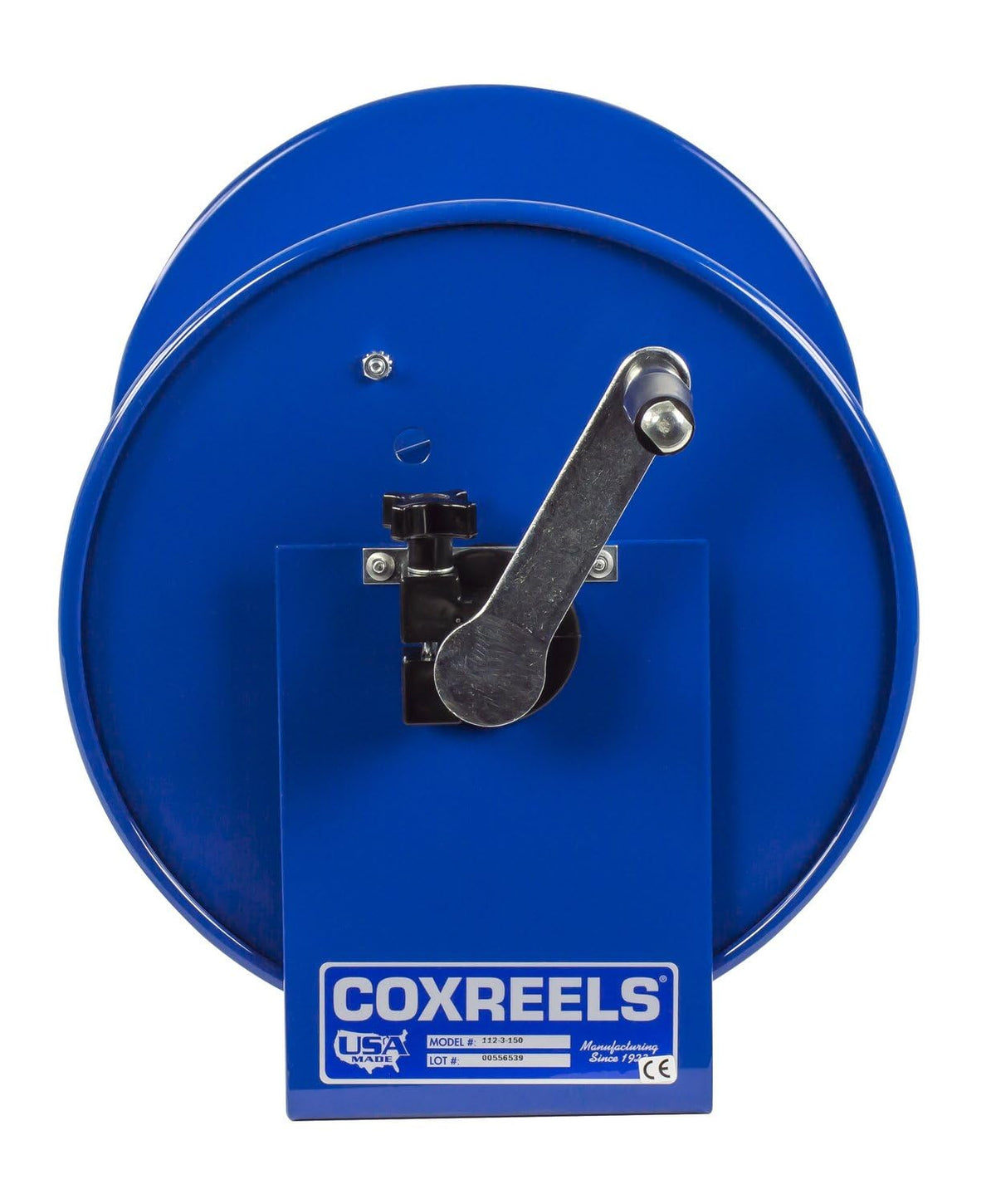Coxreels 112-3-50 Compact Hand Crank Steel Hose Reel - 4 000 PSI - Holds 3/8" x 50' Length Hose - Perfect for Air Compressor  Garden  Pressure Washer  Electric Hoses (Hose Not Included) Made in USA