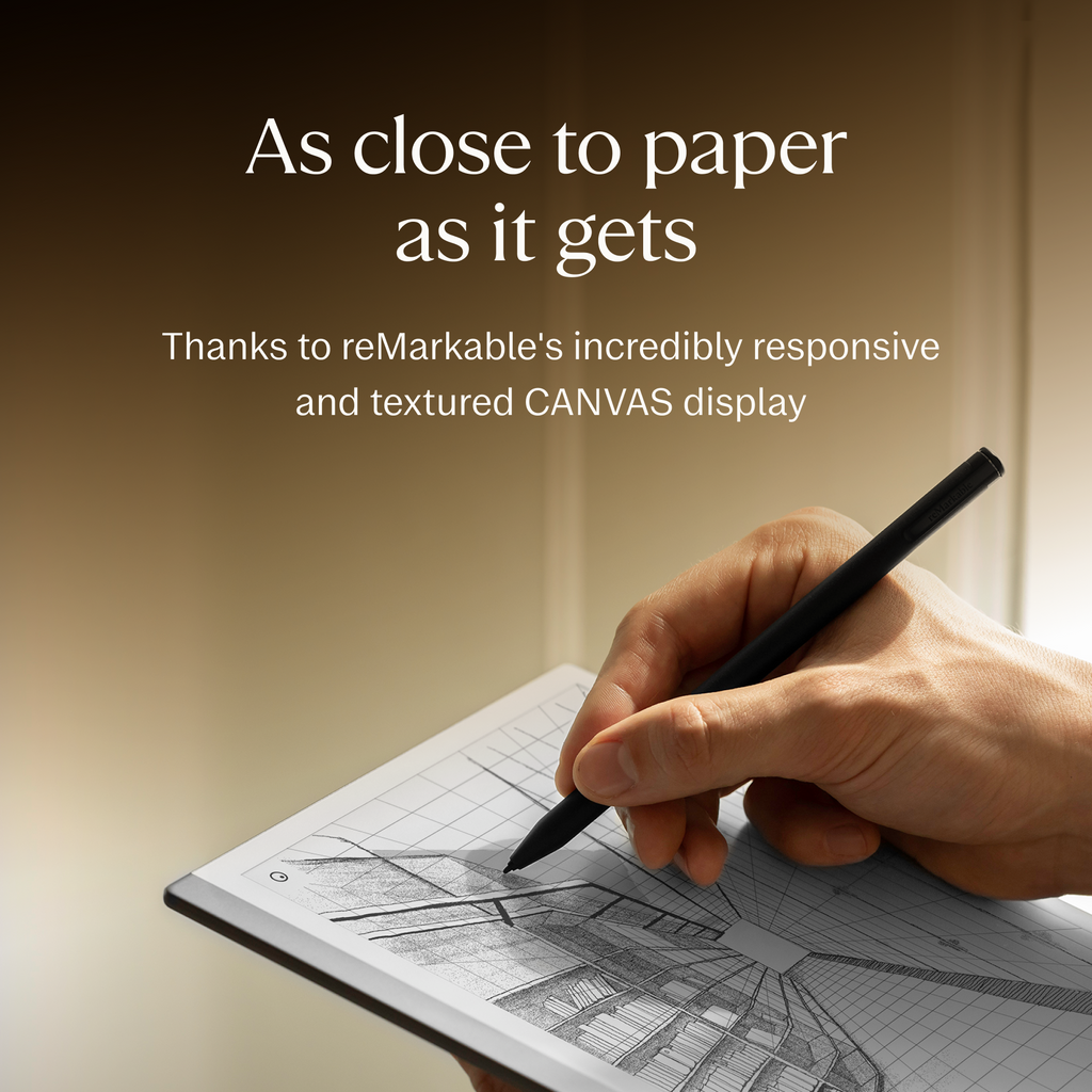 reMarkable 2 �C 10.3�� Paper Tablet with Marker Plus and Premium Leather Book Folio �C Black