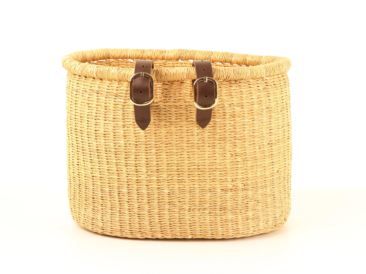 BULI : Handcrafted Natural Oblong Bike Basket
