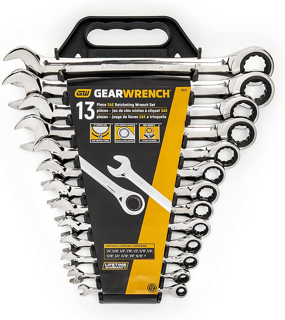GEARWRENCH 12 Point Ratcheting Combination Wrench Set