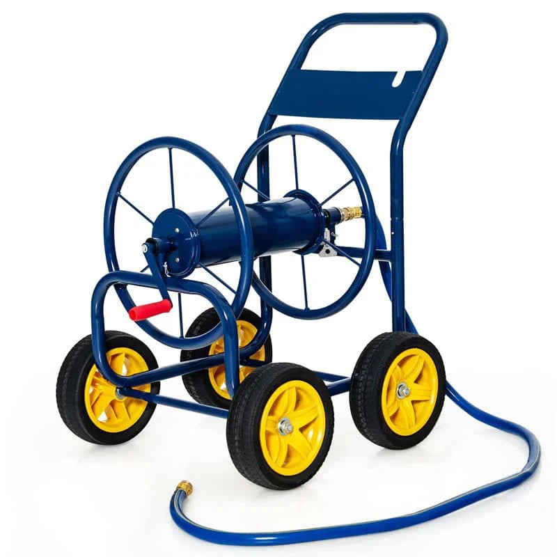 Garden Hose Reel Cart Holds 330 FT of 3/4" or 5/8�?& 400 FT of 1/2" Hose, Heavy Duty Yard Water Planting Cart