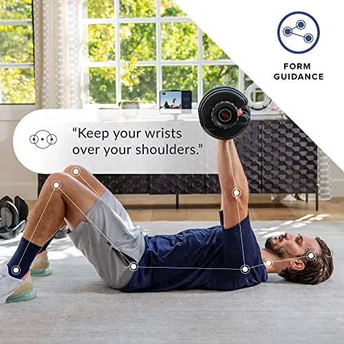 Bowflex SelectTech 552 Adjustable Dumbbells Pair, 5-52.5 lbs, Space-Saving Home Gym Equipment