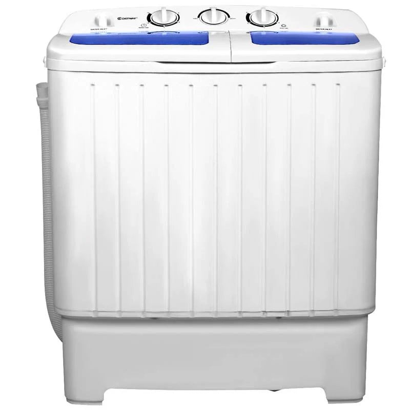 17.6 LBS Portable Washing Machine, Twin Tub Spin Top Load Washer Dryer Combo for RV Dorm Apartment