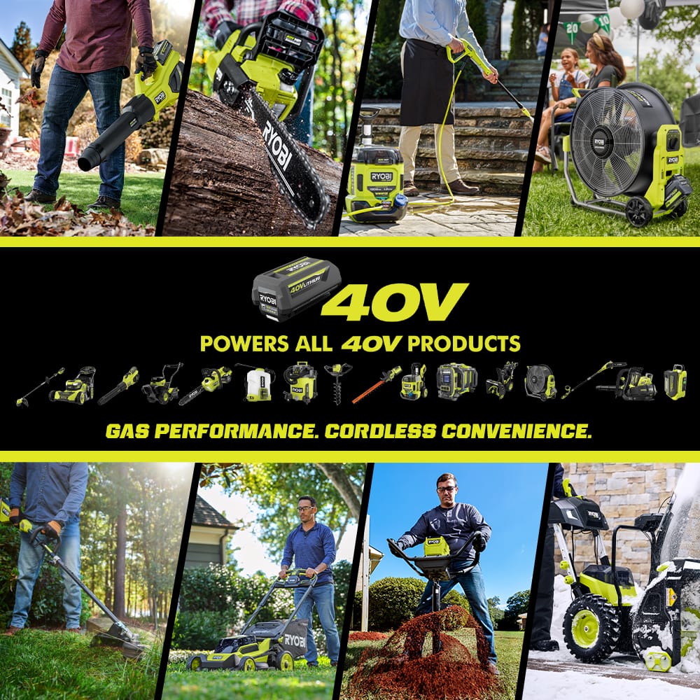 Ryobi 40V HP Brushless 21-in Self-Propelled AWD Lawn Mower �C Whisper Series �C Includes (2) 6.0Ah Batteries and Charger