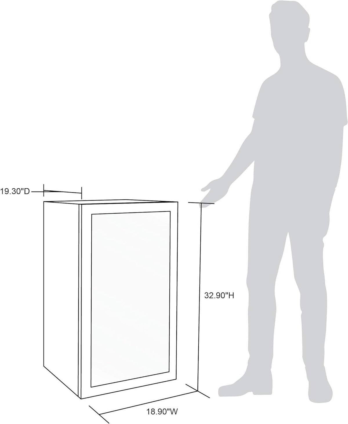 Beverage Refrigerator Cooler | 126 Cans Free Standing with Right Hinge Glass Door | Mini Fridge Beverage Organizer Perfect For Beer, Wine, Soda, And Cooler Drinks