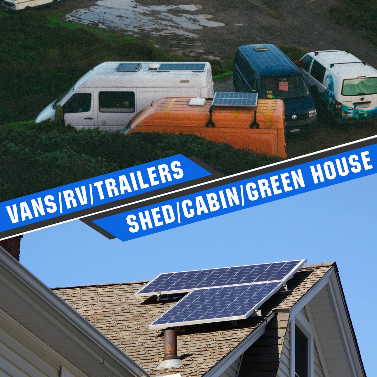 ECO-WORTHY 200 Watts 12 Volt/24 Volt Solar Panel Kit