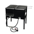 Barton High-Pressure Deep Fryer Triple Basket Dual Burner Stainless Steel Cooker Fryer Black