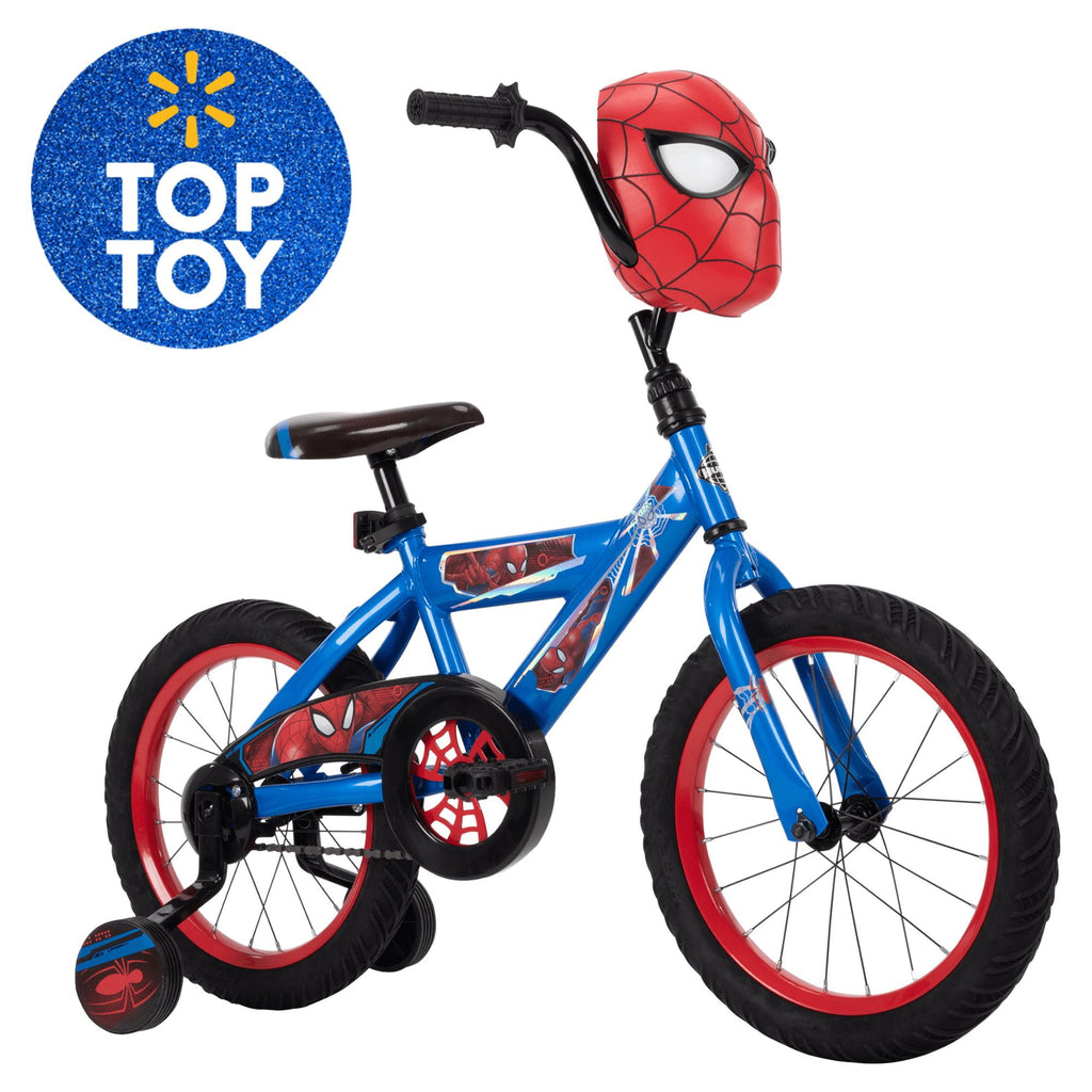 Huffy Marvel Spider-Man Kids Bike, 16��� Wheels, Ages 3+, Training Wheels, Steel Frame, Coaster Brake