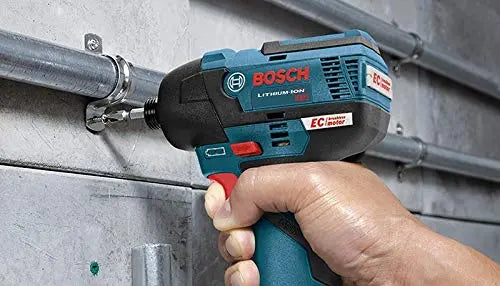 BOSCH CLPK22-120 12V Max Cordless 2-Tool 3/8 in. Drill/Driver and 1/4 in. Impact Driver Combo Kit with 2 Batteries, Charger and Case,Blue