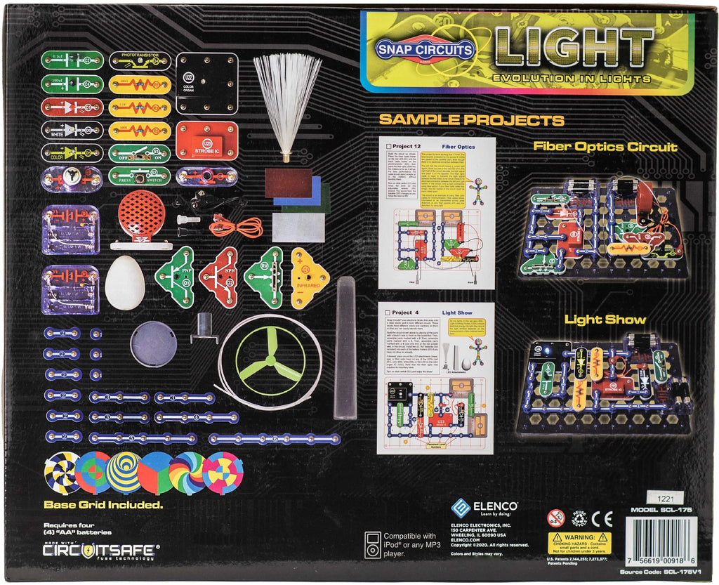 Snap Circuits® Light SCL175 | Electronics Exploration Kit | Over 175 Projects | STEM Educational Toys for Kids 8+
