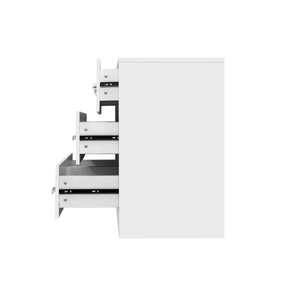 Stylish White 6-Drawer Lowboy Chest - Artiss VEDA