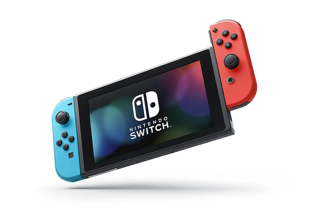Nintendo Switch with Neon Blue and Neon Red Joy‑Con