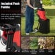 15-AMP Electric Wood Chipper and Shredder Leaf Mulcher with Wheels